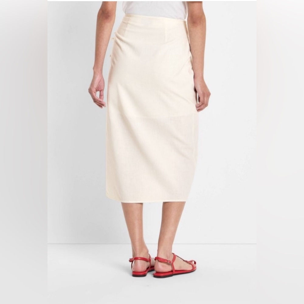 Future Collective Women's Mid-Rise Linen Midi Wrap Skirt Size Extra Large | NWT - Picture 3 of 9